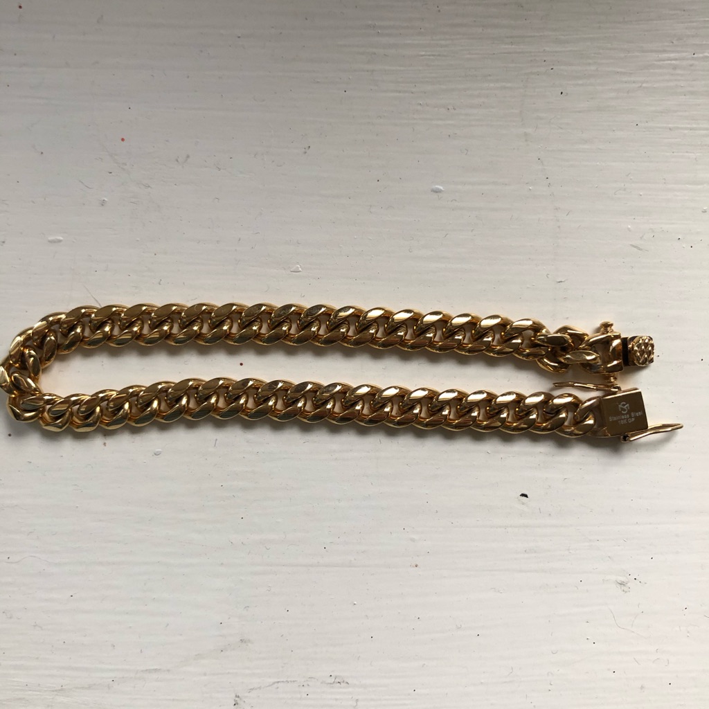 Past Midnight Brand Gold Link Heavy Gauge Anklet
